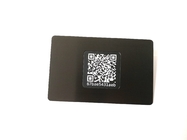 スマートで書き込み可能なNFC QRの金属ビジネスIDカード マットの黒の刷毛引き仕上げ