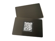 スマートで書き込み可能なNFC QRの金属ビジネスIDカード マットの黒の刷毛引き仕上げ