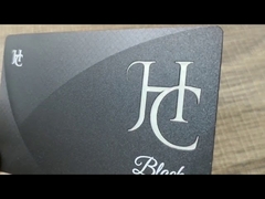 Color Print Matte Black Frosted Stainless Steel Metal Membership Card Debossed Logo