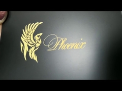 Matte Black Brass Metal Business Card With Laser Engraved Gold Logo.mp4