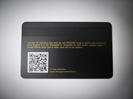 レーザーはマットの黒の金属の名刺の磁気ストライプのスーパーマーケットVip QRコード クレジット カードを刻む