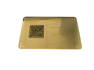 24K金の金属の名刺CR80の腐食のロゴQRコード シルクスクリーンの印刷