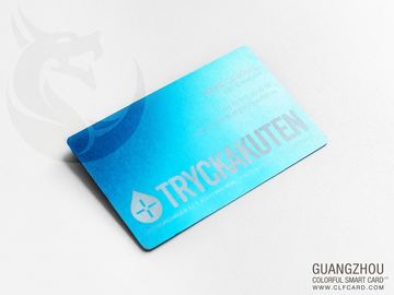 印刷する着色された金属の名刺正方形の注文のアルミ事業カード