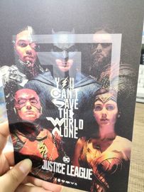 Avertisement/昇進のための習慣ポリ塩化ビニールDCジャスティス・リーグ3Dの名刺