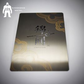 金属カード工場供給の注文のロゴの銃によってめっきされるステンレス鋼の金属の名刺