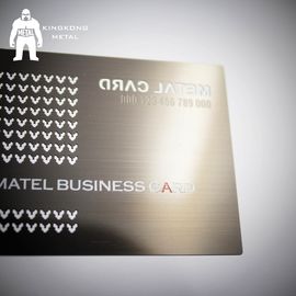 金属カード工場供給の注文のロゴの銃によってめっきされるステンレス鋼の金属の名刺