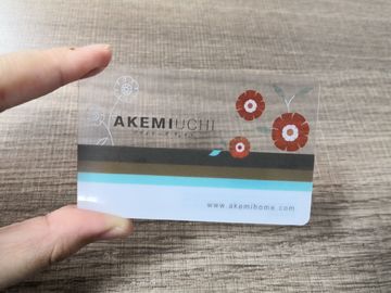 透明なプラスチック名刺のシルクスクリーンの印刷のサイズ85.6*54mm