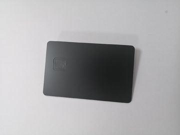 習慣0.8mmの接触の破片の穴が付いている明白な無光沢の黒い金属のバンク カード