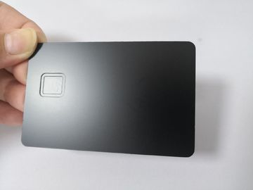 習慣0.8mmの接触の破片の穴が付いている明白な無光沢の黒い金属のバンク カード