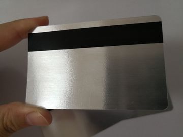 HiCoの磁気ストライプ85.6*54mmが付いている銀によってブラシをかけられる物質的なポリ塩化ビニールのメンバー カード
