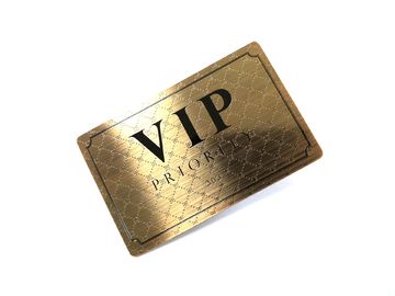 贅沢な古代銅によってブラシをかけられる終わりVIP優先順位のアクセスの金属カード