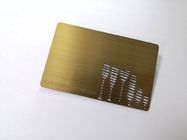 腐食レーザーのロゴ85x54mmのカスタマイズされた真鍮の金の金属ビジネス メンバー カード