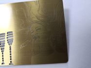 腐食レーザーのロゴ85x54mmのカスタマイズされた真鍮の金の金属ビジネス メンバー カード
