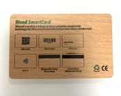 バーコードが付いているRfidの洗濯できる刻む木のスマート カード