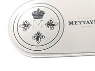 絹の印刷物0.3mmのホワイト メタルの名刺のステンレス鋼