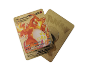 0.4mmの厚さのCharizardのコレクション カードVmax DX GX Pokemonの金属の金はめっきした